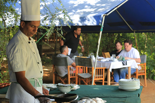 Chef at work in Mahoora safari camp